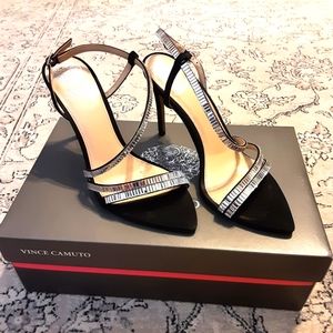 Vince Camuto Strappy Crystal Heels